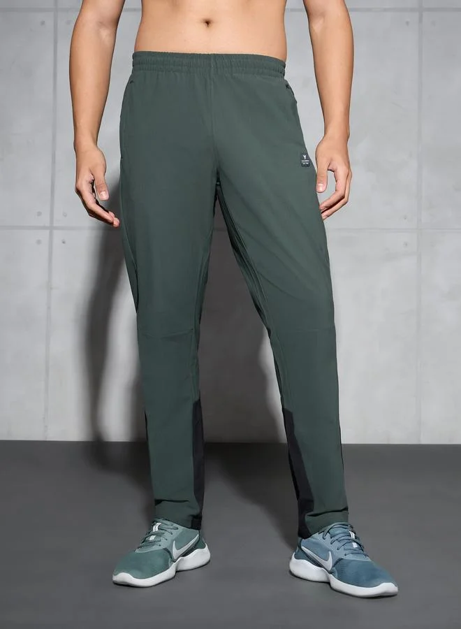 Technosport Technosport Men Green Straight Fit Track Pants