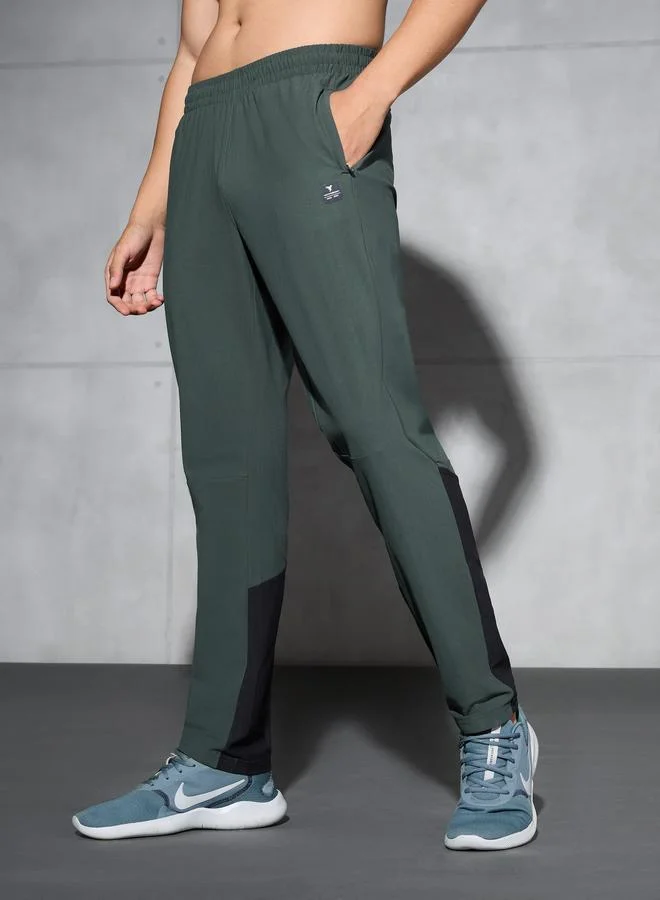 Technosport Technosport Men Green Straight Fit Track Pants
