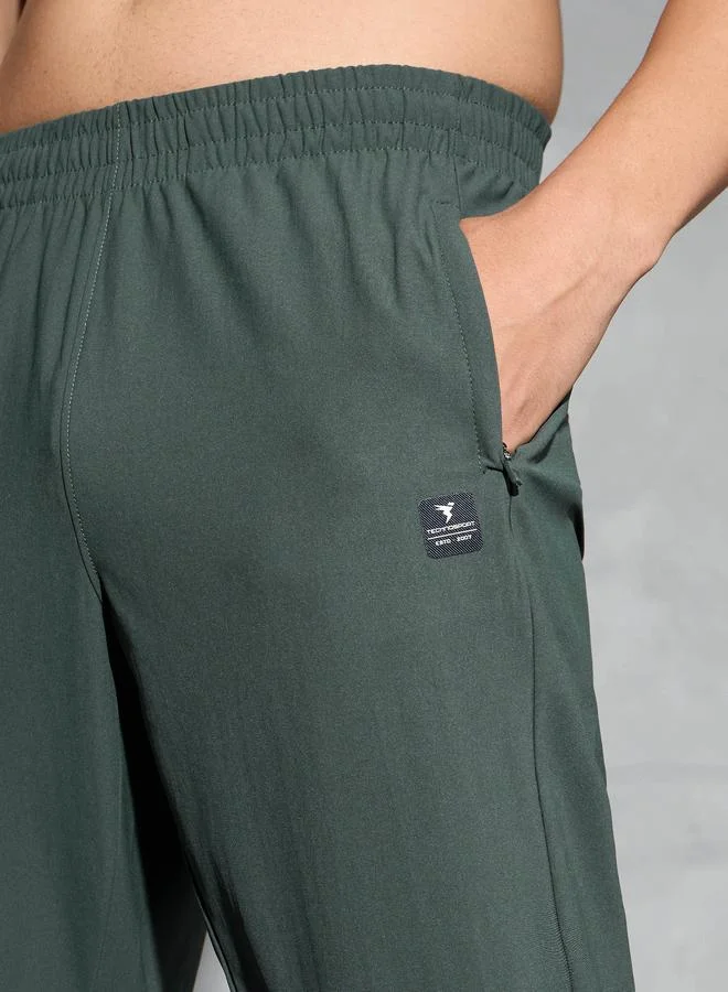 Technosport Technosport Men Green Straight Fit Track Pants