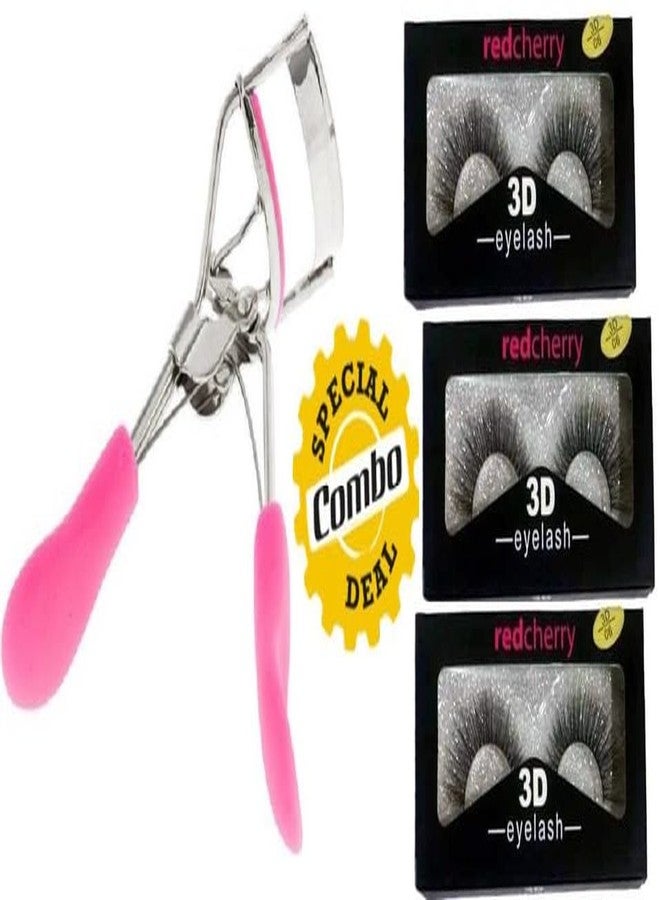 ZemGlam Eyelash Curler with Built-In Comb Attachmen and Natural 3D False Eyelashes Pack - Image 3