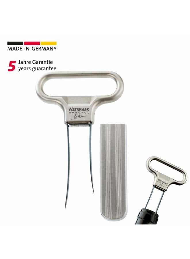 Westmark MONOPOL Two-Prong Cork Puller Ah-so (Waiter's Friend), Superfine Polished, Satin Finished, Zinc, Tapis, 6.06 x 4.72 x 2.36 inches - Image 2