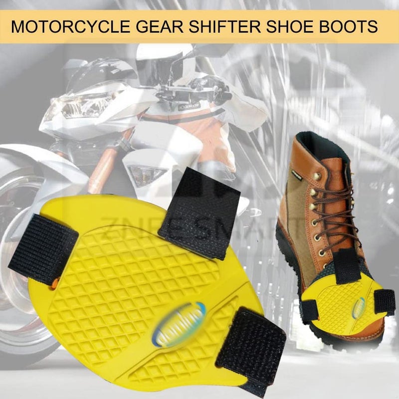 AXWee DOMS110 Motorcycle Motorbike Shift Pad, Shoe Boot Cover Protector, Useful Motorcycle Gear Shifter Accessories (Yellow) - Image 2
