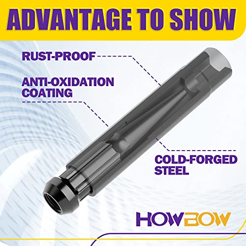 HOWBOW Spike Lug Nuts Socket Key with 7 Spline, 7 Piont Spiked Lug Nut Key Solid Tuner 4.9" Tall Replacement Tool for M14x1.5, M14x2.0, 9/16 Chevy Silverado Truck Aftermarket One-Piece LugNut Accessories - Image 4