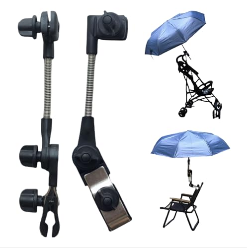 Inf-way Umbrella Holder for Stroller Secure Grip for StrollersCamping Chairs ScratchFree Mount for RoundSquare Tubes - Image 1