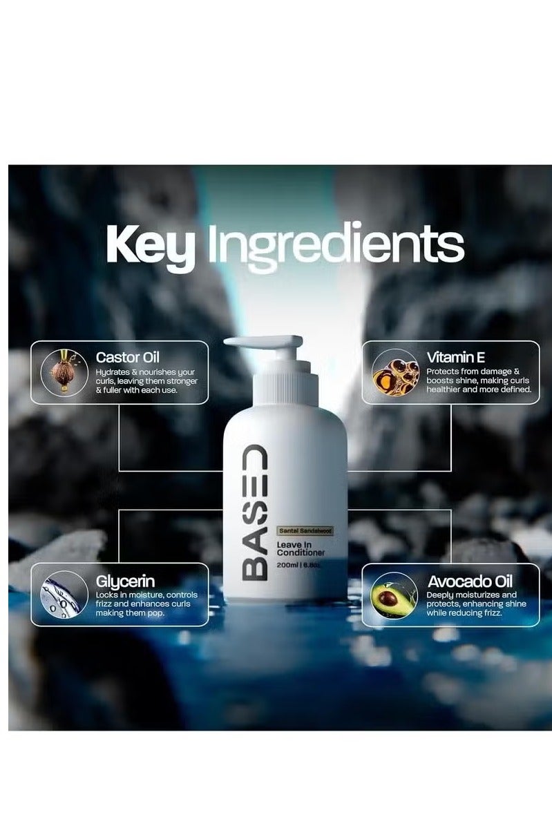 Based Leave-In Conditioner, Instant Frizz Control, Hydrates & Nourishes Hair, Premium Leave-In Conditioner for Men, Healthy Frizz-Free Hair in Minutes (6.8oz Pack of 1) - Image 3
