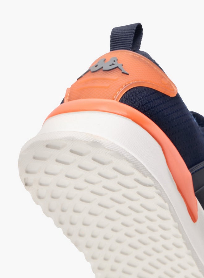 Kappa Boys' Logo Detail Sports Shoes with Hook and Loop Closure - Image 5