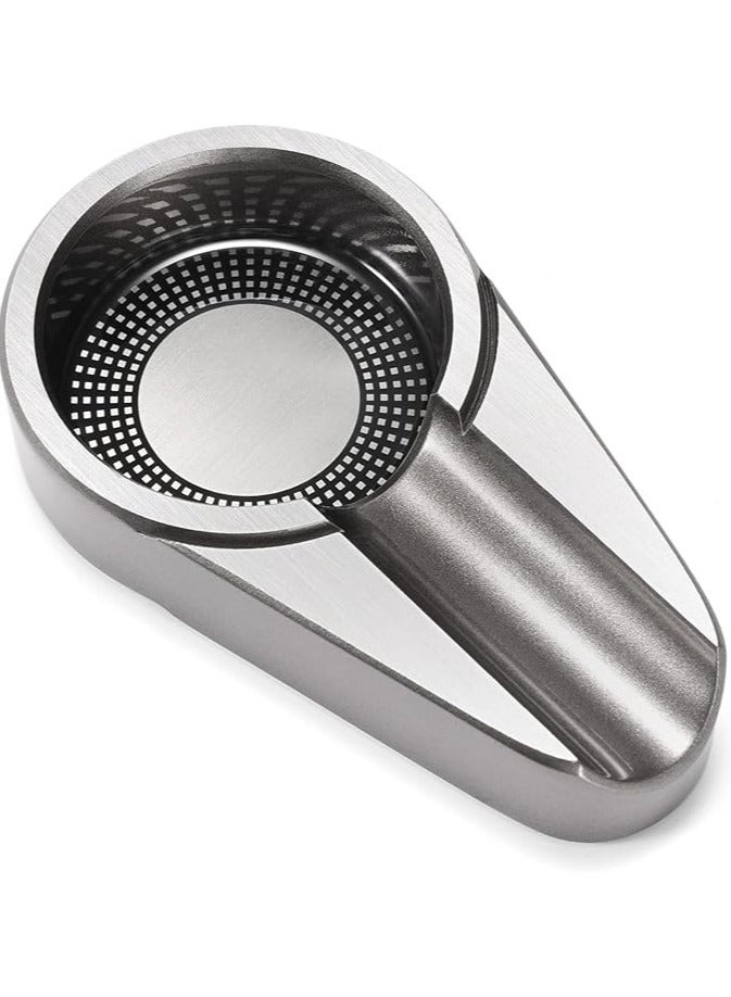 منفضة سيجار، منفضة سيجار للسفر، منفضة معدنية فضية - Image 1