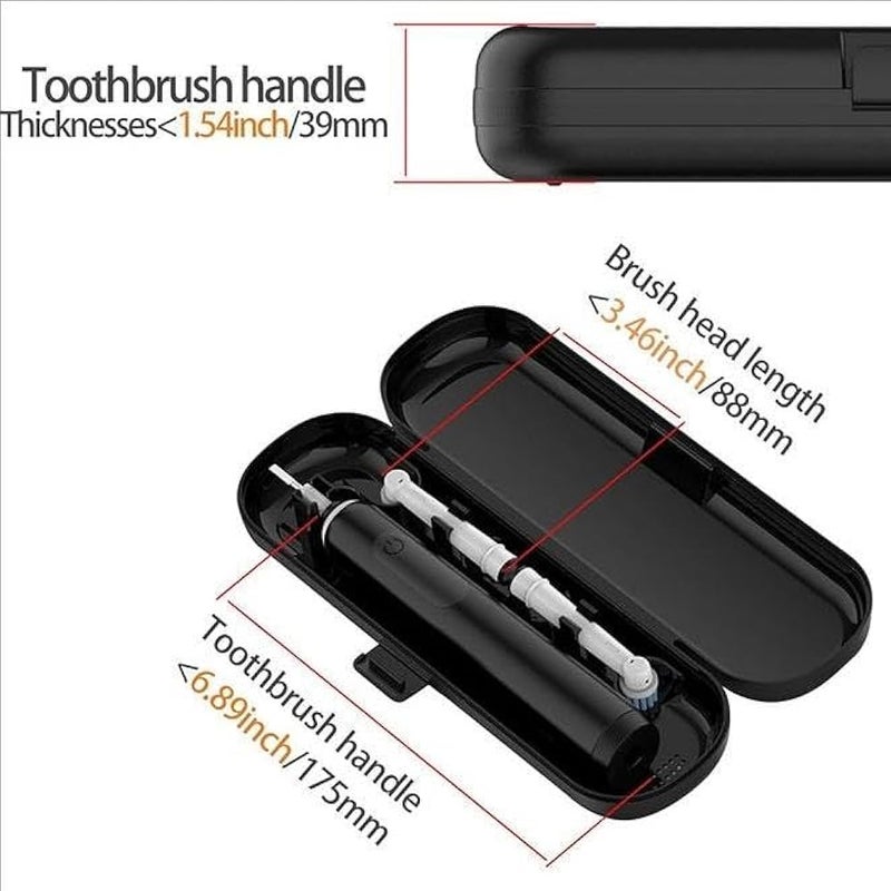 GQ Portable Electric toothbrush Travel Container Case,Easily cleaned Travel Toothbrush Holder,Anti Bacterial Hard Plastic Toothbrush Store Box Bag, 222 x 68 x 41mm - Image 3