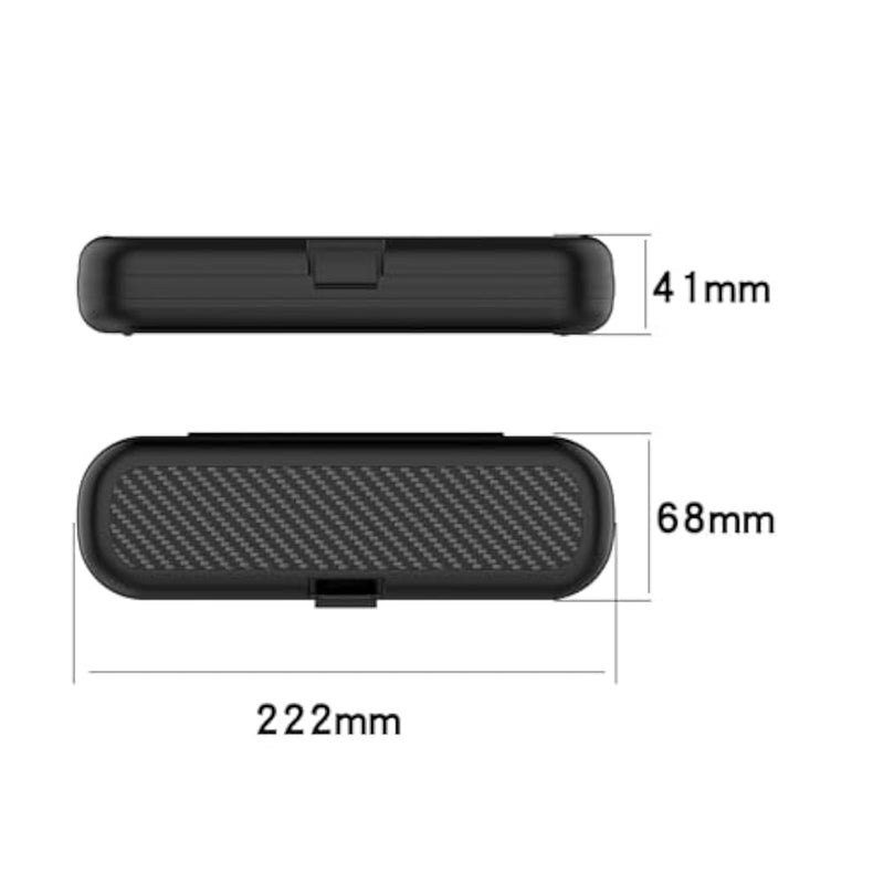 GQ Portable Electric toothbrush Travel Container Case,Easily cleaned Travel Toothbrush Holder,Anti Bacterial Hard Plastic Toothbrush Store Box Bag, 222 x 68 x 41mm - Image 2