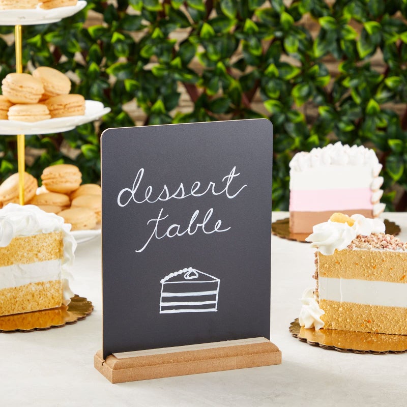 Juvale 6 Pack Mini Chalkboard Signs with Stand for Table Decorations, Restaurant Food Display, Message Boards, Small Business, Wedding, Banquet, Coffee Shop (6 x 8 Inches) - Image 4
