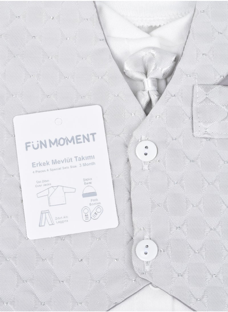 FUN MOMENT - 4-Piece Baby Suit Set with Gift Box - Image 1