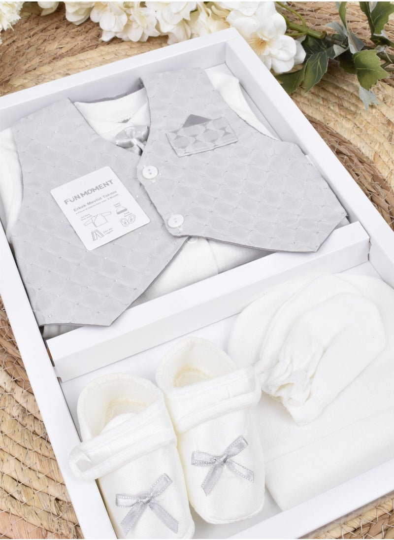 FUN MOMENT - 4-Piece Baby Suit Set with Gift Box - Image 1