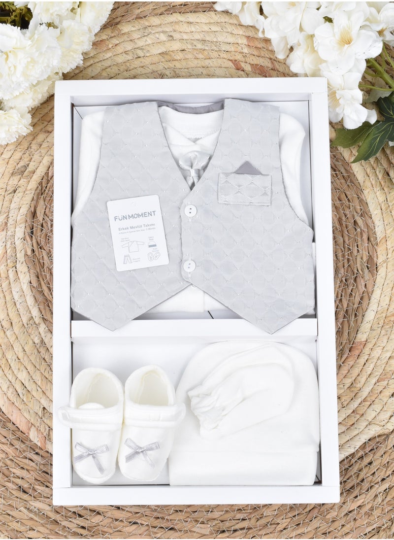 FUN MOMENT - 4-Piece Baby Suit Set with Gift Box - Image 1