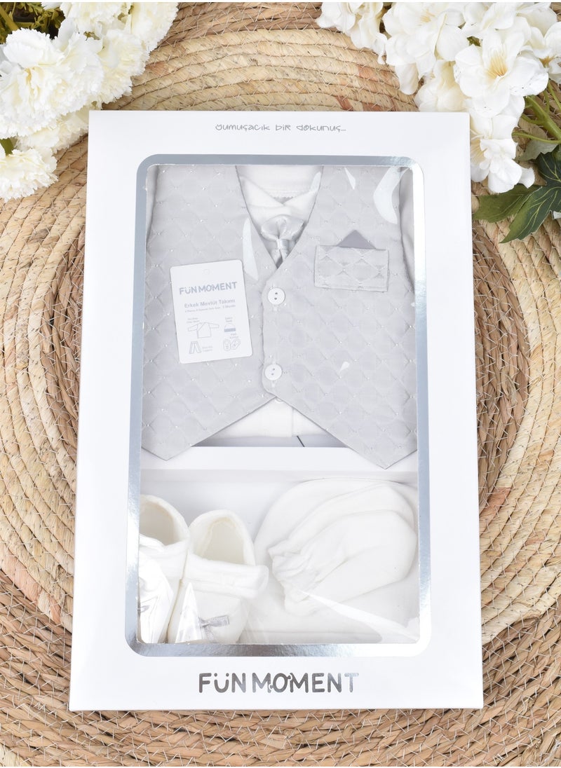FUN MOMENT - 4-Piece Baby Suit Set with Gift Box - Image 1