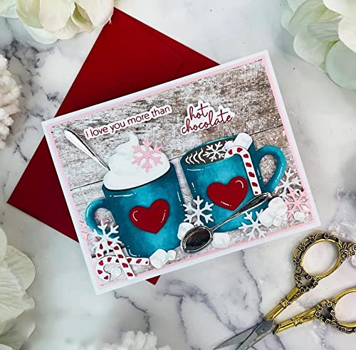 BeetirryHu Mugs Kisses Metal Die Cuts, Mugs Kisses Cutting Dies Cut Stencils Card Paper Craft DIY Template Metal Cutting Dies Album Embossing Paper Dies for Card Making Scrapbooking - Image 3