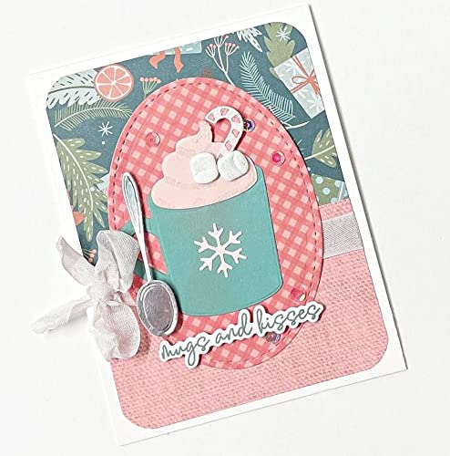 BeetirryHu Mugs Kisses Metal Die Cuts, Mugs Kisses Cutting Dies Cut Stencils Card Paper Craft DIY Template Metal Cutting Dies Album Embossing Paper Dies for Card Making Scrapbooking - Image 2