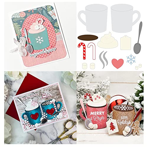 BeetirryHu Mugs Kisses Metal Die Cuts, Mugs Kisses Cutting Dies Cut Stencils Card Paper Craft DIY Template Metal Cutting Dies Album Embossing Paper Dies for Card Making Scrapbooking - Image 5