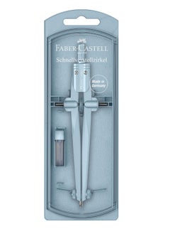 Faber Castell Compass Quick Set Stream, Solid technology, a durable mechanism and non-slip needles ensure precision and comfort of use. Made in Germany