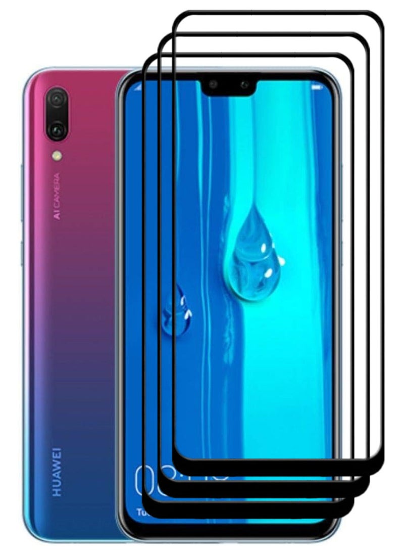 ACLIX 3 Pieces Antistatic ESD Dustproof Premium Quality High Definition Tempered Glass Screen Protector Designed For Huawei Y9 (2019) - Image 1
