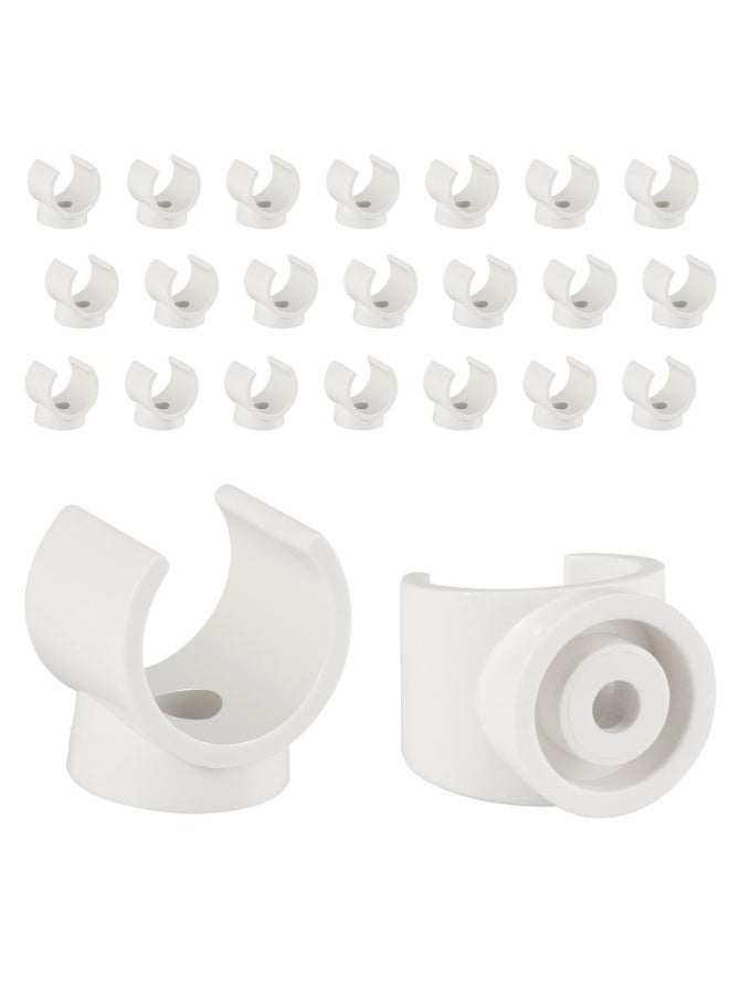 100pcs Pipe Clamp, For Water Pipes & Tubing Hoses, Plastic U-Shaped Pipe Clamp Tools (White Pipe Clips)  - Image 1