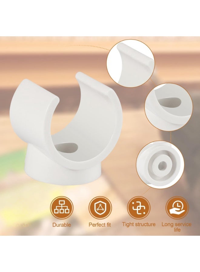 100pcs Pipe Clamp, For Water Pipes & Tubing Hoses, Plastic U-Shaped Pipe Clamp Tools (White Pipe Clips)  - Image 4