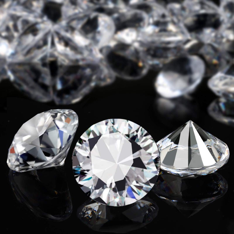 Ygdz Clear Acrylic Diamonds  30Mm Big Clear Crystals Diamond For Wedding Party Decoration Table Scatter Bridal Shower Vase Fillers  1.5 Pounds - Image 1