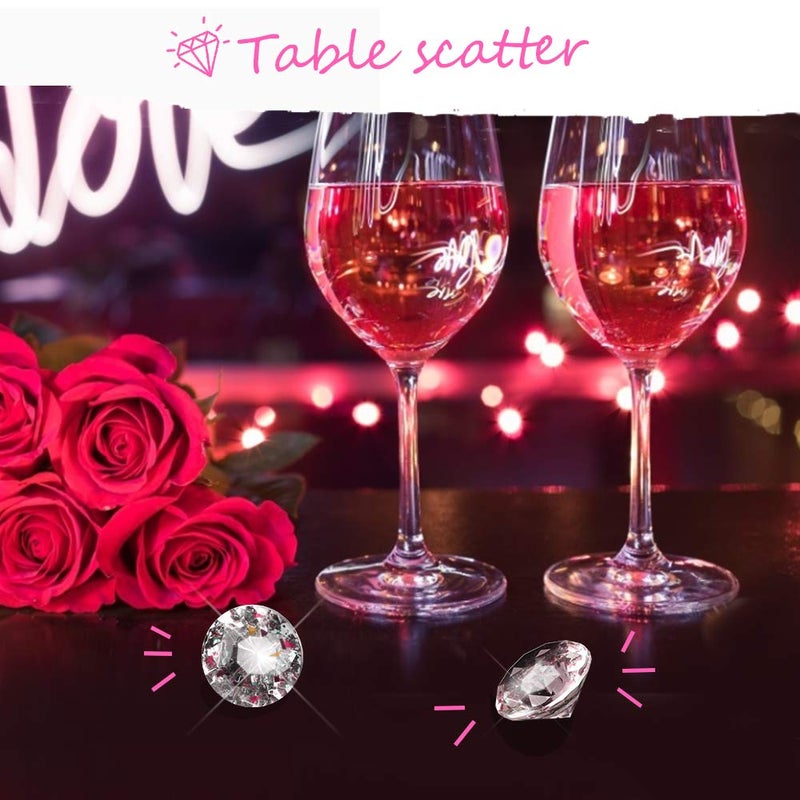 Ygdz Clear Acrylic Diamonds  30Mm Big Clear Crystals Diamond For Wedding Party Decoration Table Scatter Bridal Shower Vase Fillers  1.5 Pounds - Image 5