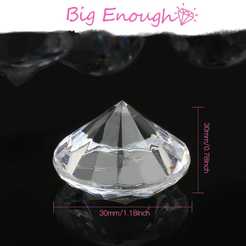 Ygdz Clear Acrylic Diamonds  30Mm Big Clear Crystals Diamond For Wedding Party Decoration Table Scatter Bridal Shower Vase Fillers  1.5 Pounds - Image 2