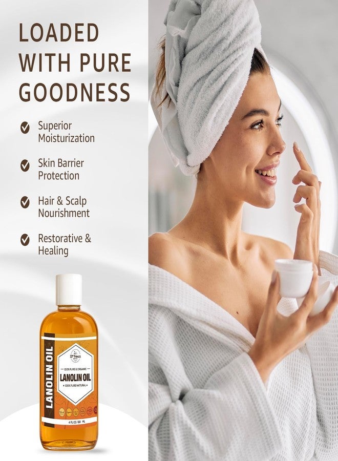33RD PARALLEL SOAP CO. Lanolin Oil (8oz) | Cold Pressed Unrefined |Deep Moisturizer for Skin, Lips & Hair | Softens, Protects & Restores Dry or Cracked Skin | Natural Emollient for Creams, Balms & Conditioners | 8 OUNCES - Image 4