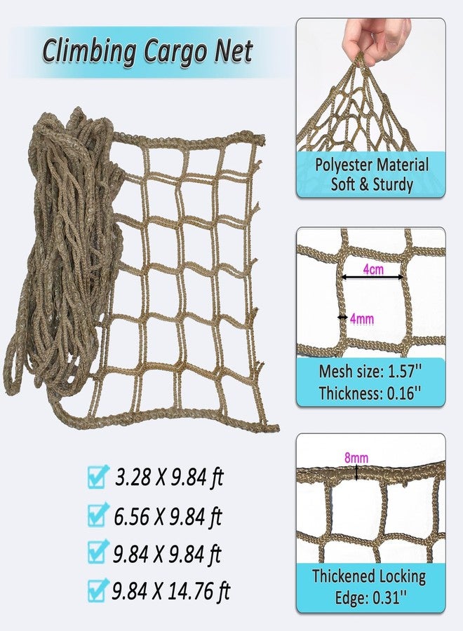 KAERYHET Climbing Net for Kids Double Layers Playground Safety Net Polyester Climbing Cargo Net Rope Bridge Nets for Treehouse Backyard Monkey Bars - Image 2