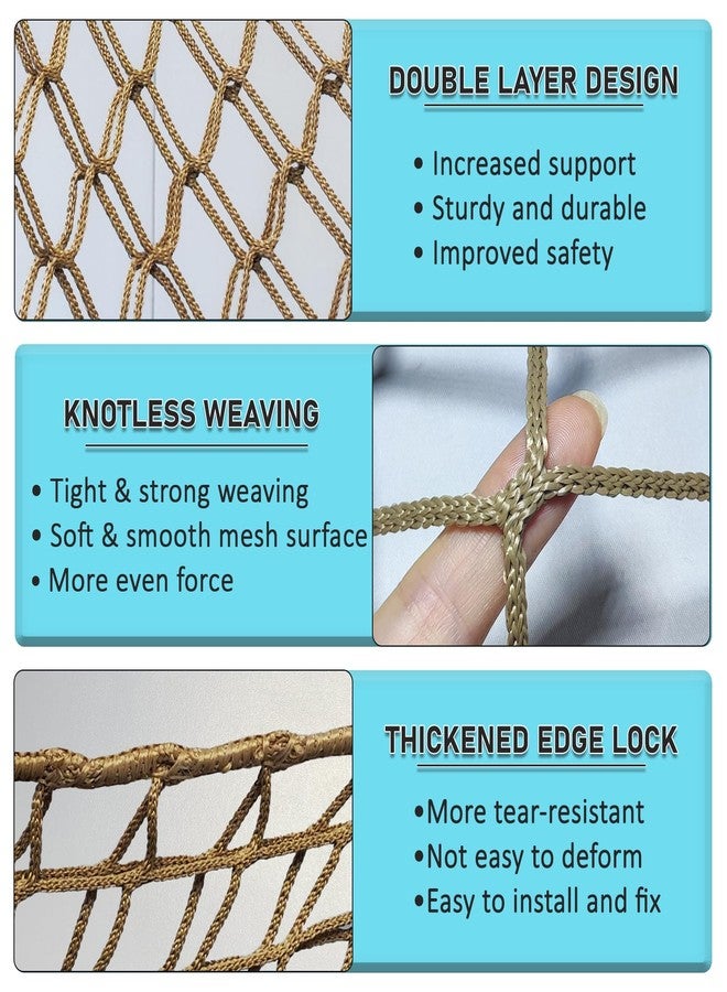 KAERYHET Climbing Net for Kids Double Layers Playground Safety Net Polyester Climbing Cargo Net Rope Bridge Nets for Treehouse Backyard Monkey Bars - Image 3