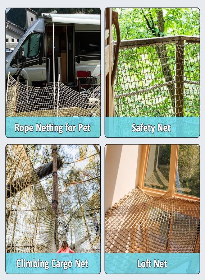 KAERYHET Climbing Net for Kids Double Layers Playground Safety Net Polyester Climbing Cargo Net Rope Bridge Nets for Treehouse Backyard Monkey Bars - Image 5