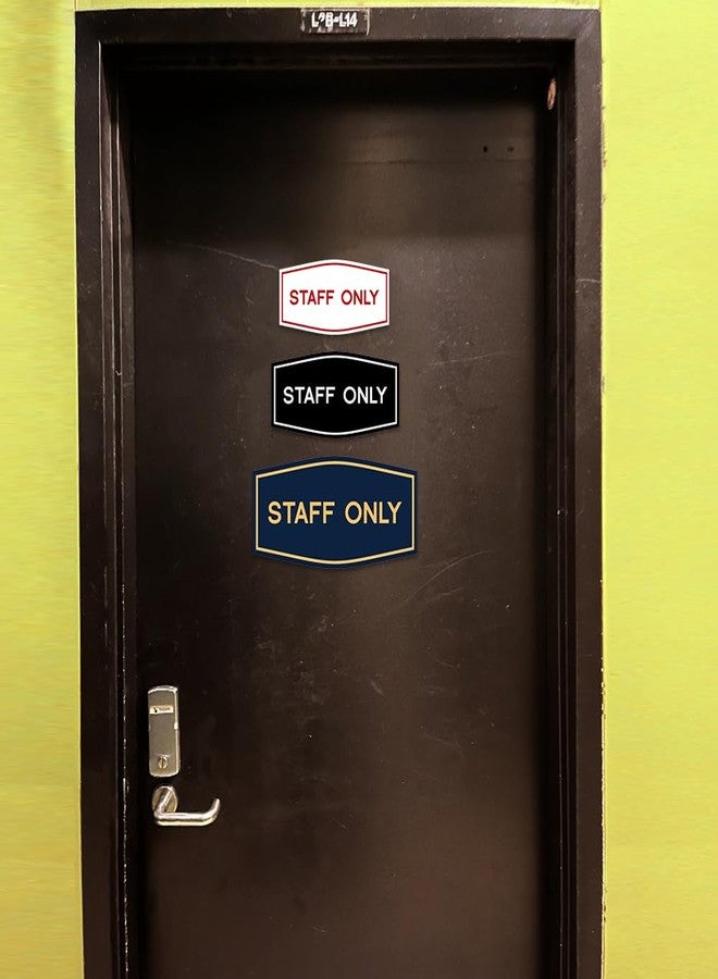 اول كوالتي لافتة جدارية أو بابية فاخرة وعالية الجودة مخصصة للموظفين فقط - مصنوعة من مواد متينة | للحفاظ على سلامة الزوار والضيوف (أسود) - متوسطة (عبوة واحدة) - Image 5