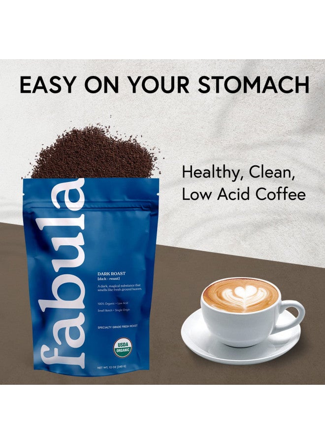 Fabula Coffee Dark Roast Freshly Ground - Organic - Low Acid - Single Origin - Non-GMO - Mold Free - 12 Ounces - Image 4