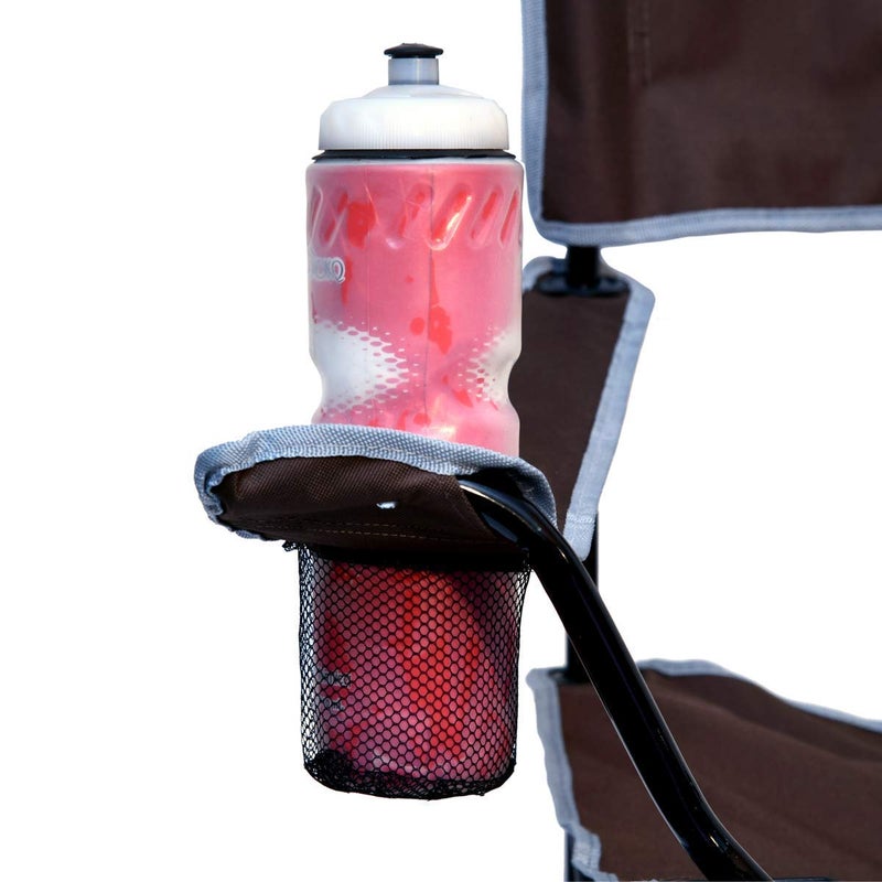 Lomesh Foldable Garden Chair Portable Lightweight Folding Camping Chairs with Matching Tote BagBrown Medium - Image 5