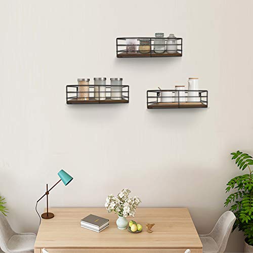 CRUGLA Floating Shelves Wall Mounted Set of 3, Hanging Storage Wall Shelf for Bathroom, Living Room, Bedroom, Kitchen Home - Image 5