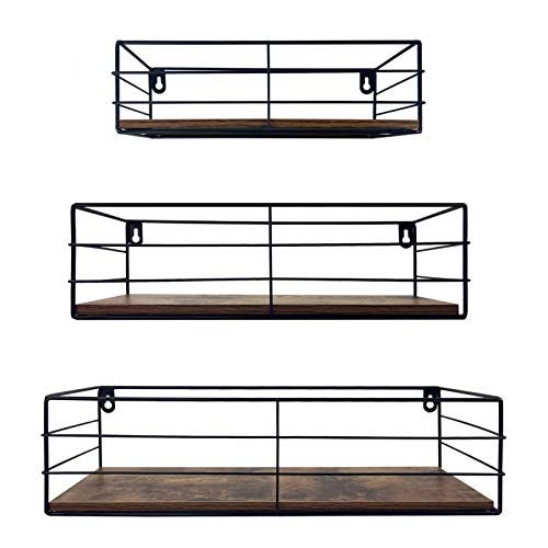 CRUGLA Floating Shelves Wall Mounted Set of 3, Hanging Storage Wall Shelf for Bathroom, Living Room, Bedroom, Kitchen Home - Image 1