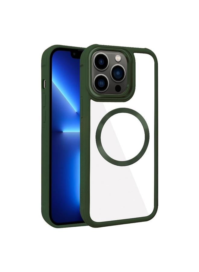 Zaboon Case For iPhone 13 Pro Plated CD Texture MagSafe Acrylic Hybrid TPU Phone Case - Image 1