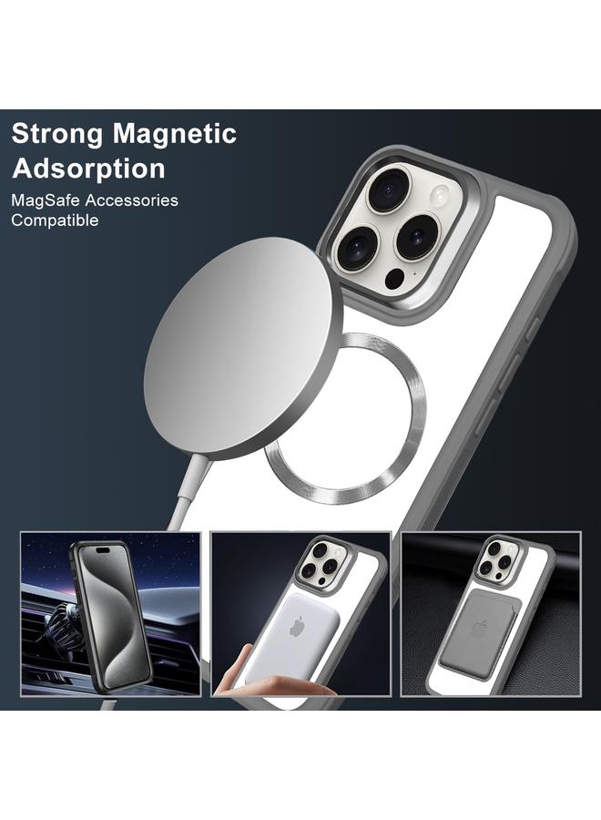 Zaboon Case For iPhone 13 Pro Plated CD Texture MagSafe Acrylic Hybrid TPU Phone Case - Image 5