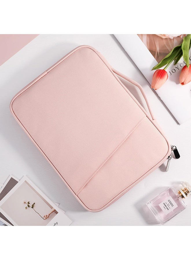 Wffo 13 inch Laptop Sleeve Bag Compatible with MacBook Air Mac Pro M1 Surface Lenovo Dell HP Computer Bag Accessories Polyester Case with Pocket - Pink - Image 5