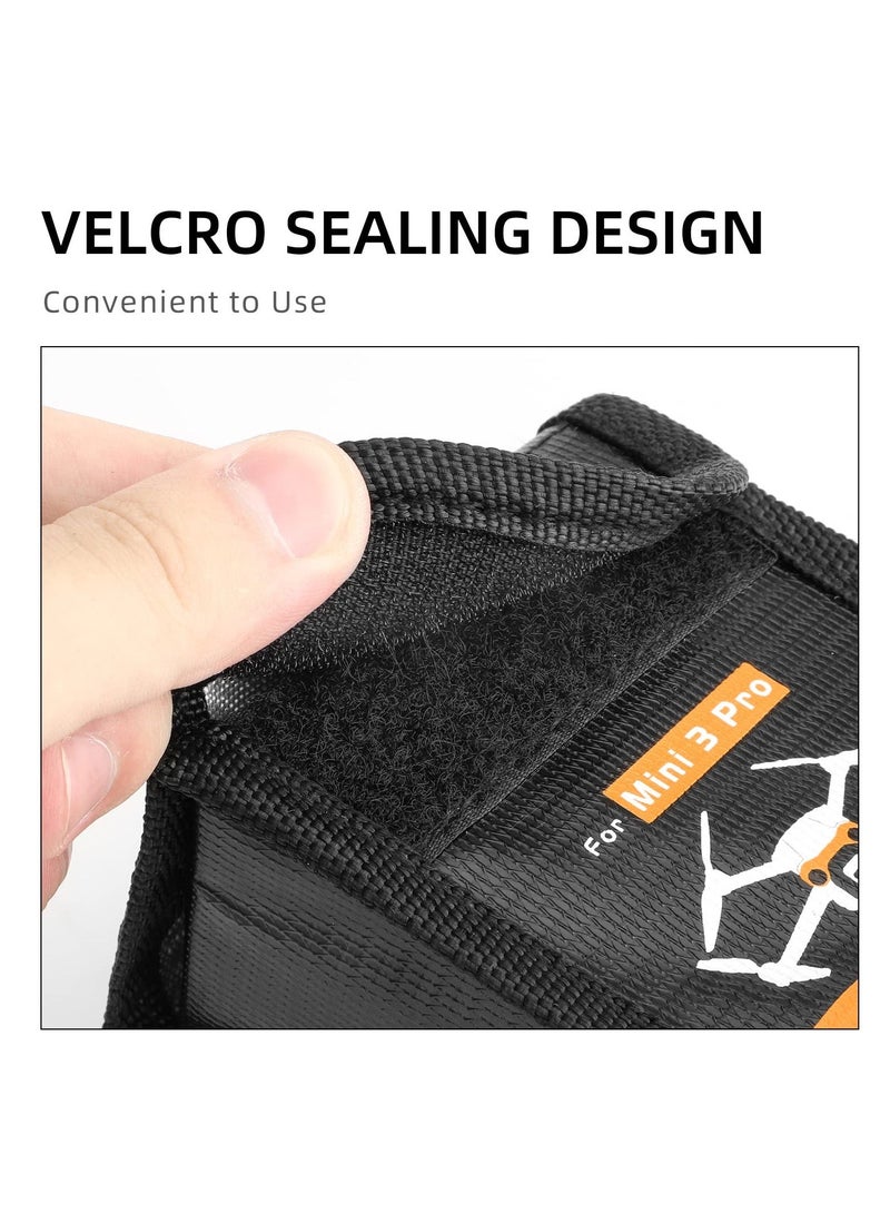 Mini 4 Pro Lipo Battery Safe Bag, Fireproof Safety Charging Storage Bag for DJI Mini 4 Pro Mini 3 Pro RC Drone Explosion-Proof Battery Bag, Resistant to High Temperature (for 1 Battery, 3 Pieces)  - Image 5