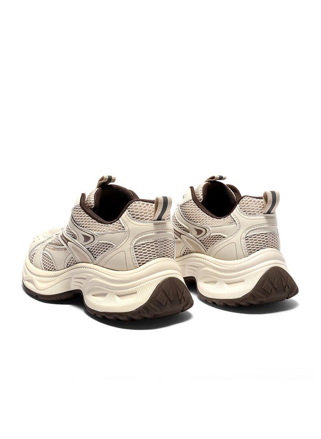 Senda a Women's Dad Sneakers  Spring New Mall Style Sport Thick Sole Casual Shoes Xwm01am6 Apricot Single Lining Size 37 - Image 2
