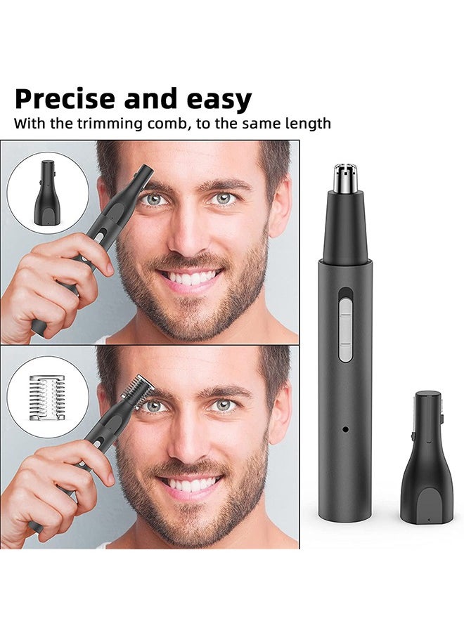 AOLION Nose Hair Trimmer for Men Rechargeable Ear and Nose Hair Trimmer for Men and Women Professional Painless Eyebrow & Facial Hair Trimmer with Powerful Motor and Dual-Edge Blades Easy Cleansing  - Image 4