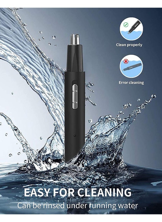 AOLION Nose Hair Trimmer for Men Rechargeable Ear and Nose Hair Trimmer for Men and Women Professional Painless Eyebrow & Facial Hair Trimmer with Powerful Motor and Dual-Edge Blades Easy Cleansing  - Image 5
