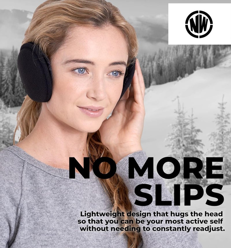 NORTHWIND Winter ear muffs for men, ear muffs for women, ear cover for winter, Behind The Head Style Winter Earmuffs for Men & Women (Black) - Image 5
