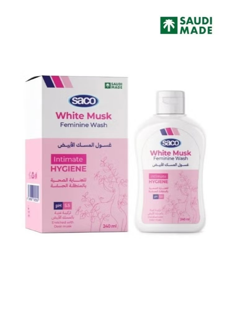 SACO White Musk Intimate Wash 240ml