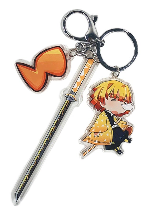 Demon Slayer Kimetsu no Yaiba Keychain, Sword Key Ring for Demon Slayer Fans, Demon Slayer Merch Keyring, Anime Gifts Phone Charm, Anime Keychain for Bag Wallet u0026 Car Key - Image 1