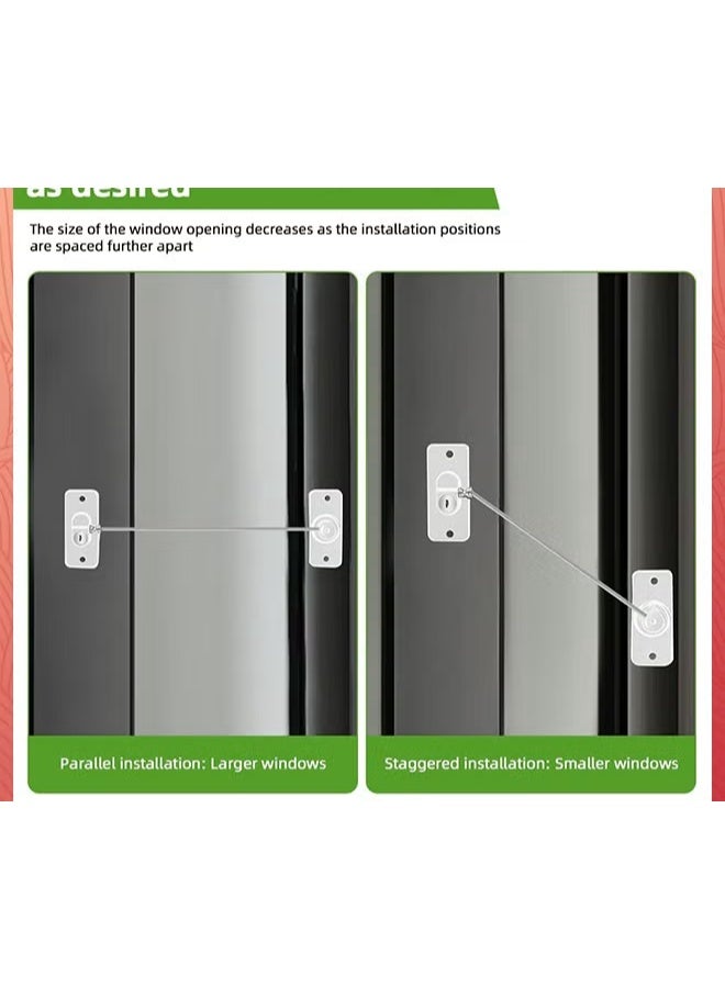 قفل السلامة النافذة,2 حزمة أقفال الثلاجة الصغيرة للأطفال,لا حفرة ثلاجة أقفال للبالغين خزانة قفل الطفل,أقفال السلامة للخزانات أقفال الدرج - Image 4