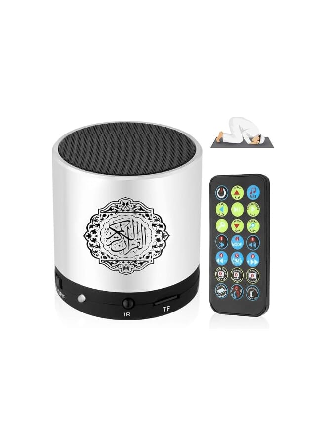 SQ-200 Quran Portable Speaker With Remote Silver - Image 1