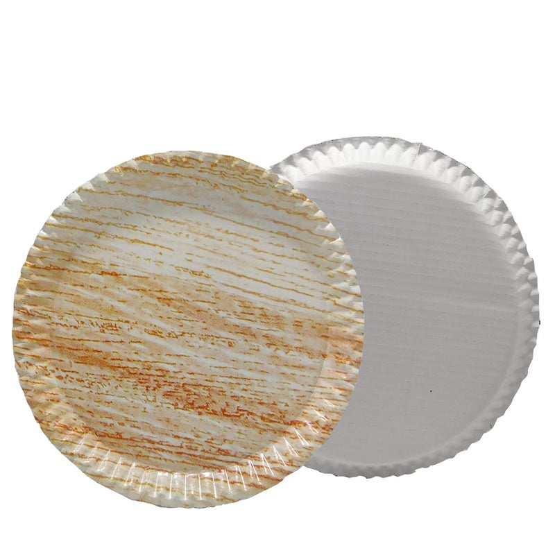 MESH MASTERS MESH MASTERS 100 Biodegradable_Eco Friendly_12 Inch Paper Dinner Plates_Pack of 100_Natural Paper Plates_MMTPPL27 - Image 2
